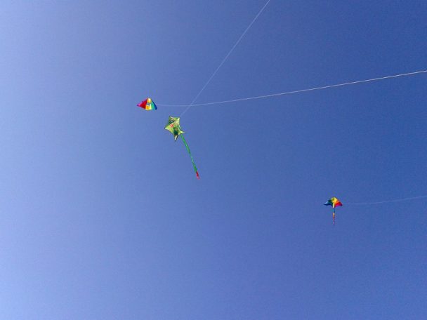 Plätze zum Drachensteigen - fliegende Drachen