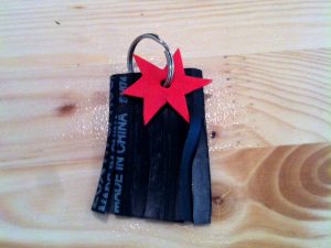 Selbst gemachter Fahrradschlauch-Anhänger