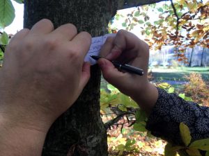 Geocaching - wir hinterlassen unser Kürzel